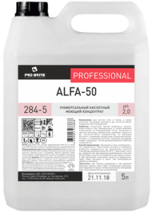 Гель пенный кислотный ALFA-50, 5 л, PRO-BRITE