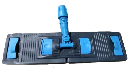 Держатель для мопов универсальный, с педалью и зажимами 50 см., синий