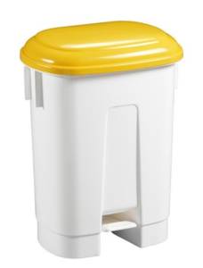 Ведро ACG 60 л., для мусора с педалью, с держателем под мешок, с крышкой (желтый)