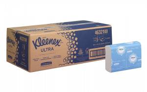 Полотенца бумажные в пачках Kleenex Ultra Multifold, 2 сл., 150 л./пачка, 16 пачек, Kimberly-Clark,