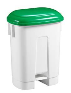 Ведро ACG 60 л., для мусора с педалью, с держателем под мешок, с крышкой (зеленый)