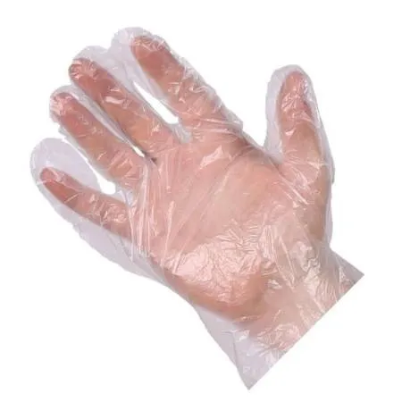 Перчатки полиэтиленовые прозрачные (размер L)  (100 шт. в пач)