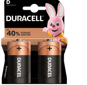 Батарейки DURACELL BASIC D/LR20 (2 шт./упак.) , большие, (для арт.660085)