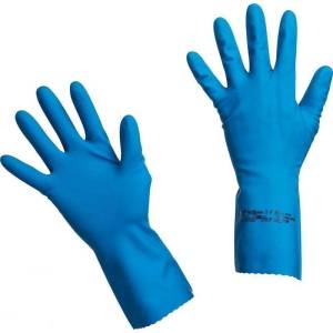 Перчатки латексные Многоцелевые, р-р 8,5-9 см(L), цвет синий, 10 пар/упак., Vileda Professional
