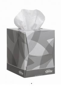 Салфетки косм. для лица Kleenex в кубе, белые, 88 л./коробка, 12 коробок/уп., Kimberly-Clark,