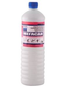 МЕГАСАН средство для очистки и дезинфекции сантехники и кафельной плитки концентрированное  1л.