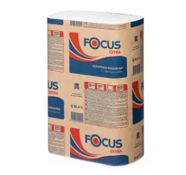 Полотенца листовые Z-сл. 2 сл. целлюлоза 24x20 см, 200 л/пачке, Focus Premium