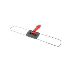Держатель металлическая рамка пластиковая ручка 60 см., серо - красный