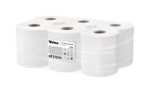 Полотенца бумаж. 1 сл. в рулонах с цент. вытяжкой, 25x20 см, рулон 200 м, белый (6 рул) Veiro
