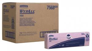 Материал протирочный в пачках WypAll X80, красный, 25 листов/пачка, 10 пачек/упаковка, Kimberly-Clark