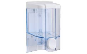 Дозатор  для жидкого мыла 500 мл прозрачный синий